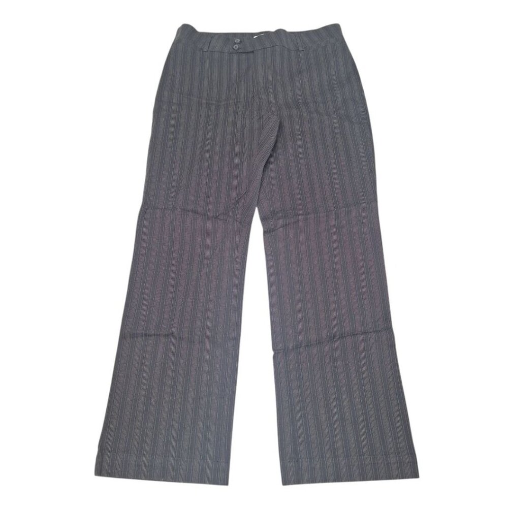 Lee Straight Leg Pants‎ Dress Slacks Just Below Waist Womens 12 Business Stripes